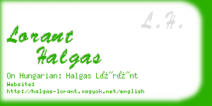 lorant halgas business card